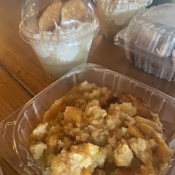 Pinkerton's Barbecue - Heights - Peach cobbler, banana pudding - Barbeque Near Me - Houston, Texas Pinkerton's Barbecue - Heights - Peach cobbler, banana pudding - Barbeque Near Me - Houston, Texas