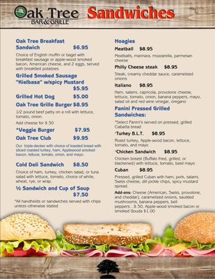 Menu photo 2 Oak Tree Bar & Grille Tarpon Springs, FL Menu photo 2 Oak Tree Bar & Grille Tarpon Springs, FL