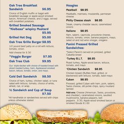 Oak Tree Bar & Grille - Sandwiches, Hoagies, & Panini's