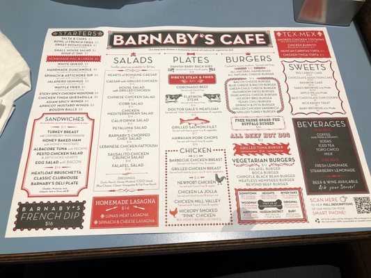 Menu photo 8 Barnabys Cafe Houston, TX