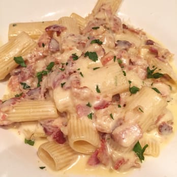 La Stalla - Rigatoni Carbonara- best I've ever had, hands down. - Italian Near Me - Newtown, Pennsylvania La Stalla - Rigatoni Carbonara- best I've ever had, hands down. - Italian Near Me - Newtown, Pennsylvania