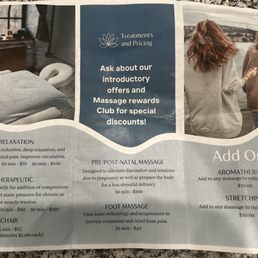 Massage prices Massage prices