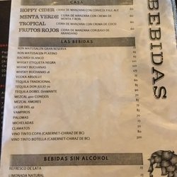 Huerfana Cerveceria - Non beer menu