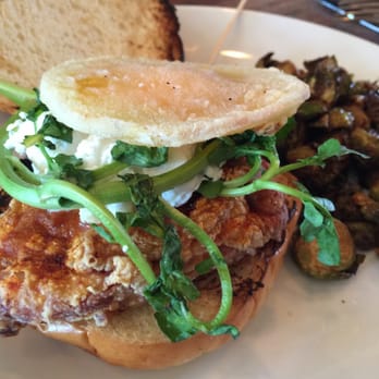 Southbound - Spicy chicken sandwich with fried brussels - Southern Near Me - Chamblee, Georgia Southbound - Spicy chicken sandwich with fried brussels - Southern Near Me - Chamblee, Georgia