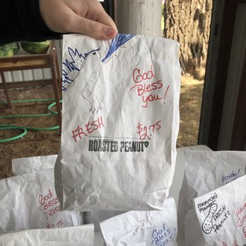 Monroe's Peach Ranch - Fresh roasted peanuts from West Texas with hand-drawn art as a bonus - Grocery Near Me - Hedley, Texas