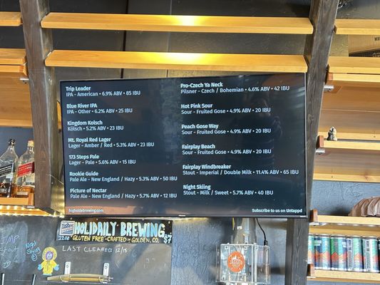 Menu photo 5 Highside Brewing Frisco, CO