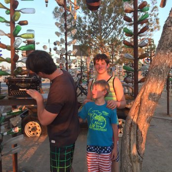 Elmer's Bottle Tree Ranch - Looking at the creative creations - Ranches Near Me - Oro Grande, California