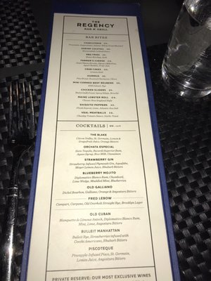 Menu photo 2 The Regency Bar & Grill New York, NY Menu photo 2 The Regency Bar & Grill New York, NY
