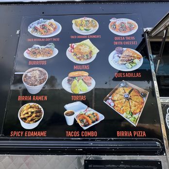Birrieria La Raza - Exterior menu - Food Trucks Near Me - Irvine, California Birrieria La Raza - Exterior menu - Food Trucks Near Me - Irvine, California
