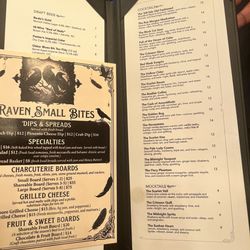 Raven Lounge - Menu we did a board and bottle for $50 (not listed)