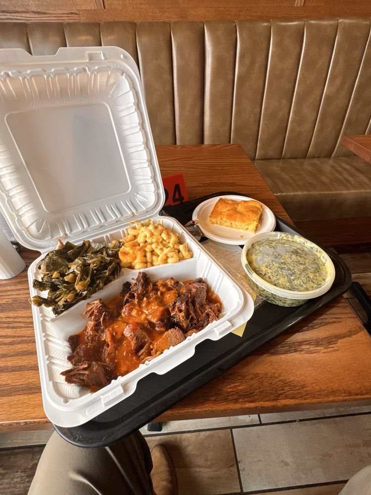 Food from Sweet Lucy's Smokehouse