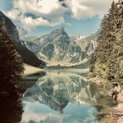 Berggasthaus Forelle - Aussicht von der Gartenterasse