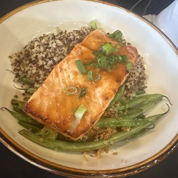 Casa Bar and Grill - Miso, salmon, green beans, and quinoa - Steakhouses Near Me - Bellaire, Texas