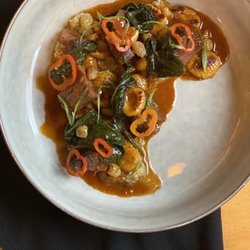 Harissa Smoked Lamb, Delicata Squash Gnocchi and Roasted Eggplant