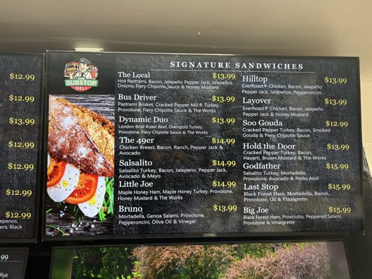 Menu photo 2 The Sub Stop Daly City, CA Menu photo 2 The Sub Stop Daly City, CA