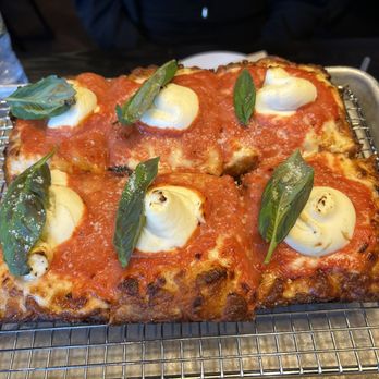 Emmy Squared Pizza - Midtown West - Vodka Pizza with added ricotta - Pizza Near Me - New York, New York