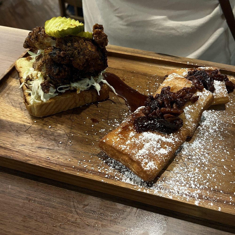 Copper & Sage - Hot Chicken and beignets $24 - Cocktail Bars Near Me - Goodyear, Arizona