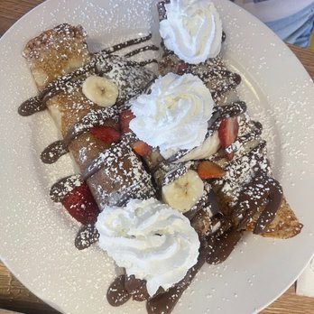 Broken Yolk Cafe - Nutella Crepes with make your sweet tooth smile! - Cafes Near Me - Palm Springs, California