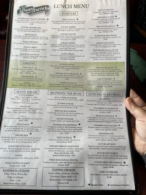 Menu photo 1 Sean Patrick's Restaurant Getzville, NY Menu photo 1 Sean Patrick's Restaurant Getzville, NY