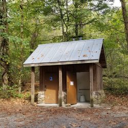 Roaring Run Trail - Restrooms at trail head are outhouse style.