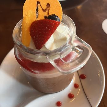 Maison Pucha Bistro - Chocolate and guava mousse - French Near Me - Houston, Texas Maison Pucha Bistro - Chocolate and guava mousse - French Near Me - Houston, Texas