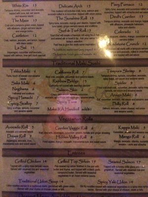 Menu photo 5 Sabaku Sushi Moab, UT
