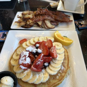 Keke's Breakfast Cafe - Combo. Florida pancakes bacon and breakfast potatoes - Breakfast & Brunch Near Me - Davenport, Florida Keke's Breakfast Cafe - Combo. Florida pancakes bacon and breakfast potatoes - Breakfast & Brunch Near Me - Davenport, Florida