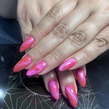 Milano Nail Lounge - Emily did my full set Gel X with Cat eye pink #14 - Nail Salons Near Me - Winchester, California Milano Nail Lounge - Emily did my full set Gel X with Cat eye pink #14 - Nail Salons Near Me - Winchester, California