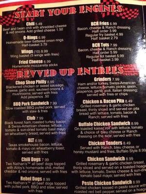 Menu photo 8 The Chop Shop Lakeland, FL