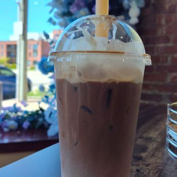 Lion House Cafe - Mocha with a lavender shot - Bubble Tea Near Me - New London, Connecticut Lion House Cafe - Mocha with a lavender shot - Bubble Tea Near Me - New London, Connecticut