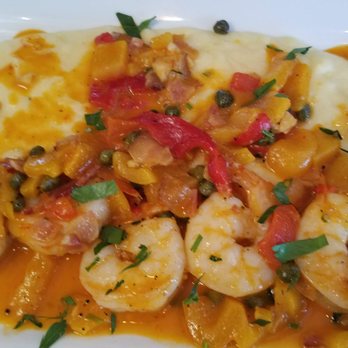 Lugano - Shrimp & Polenta (brunch menu) - Italian Near Me - Greenwich, Connecticut