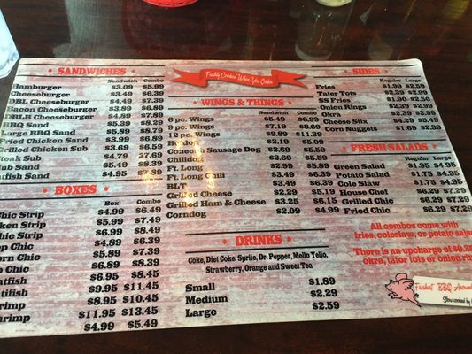 Menu photo 2 Larrys Drive-In Camden, AL Menu photo 2 Larrys Drive-In Camden, AL
