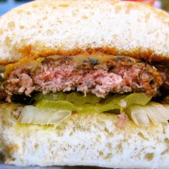 Phil's Icehouse - A slider served medium rare: http://bangforyourburgerbuck.com/phils-icehouse-austin-texas/ - Burgers Near Me - Austin, Texas