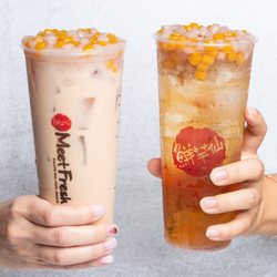 Meet Fresh - Milk Tea w Mini Taro Balls/ Winter Melon Tea with Mini Taro Balls