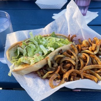 The Roadside Potatohead - Salmon roll and rosemary garlic fries - American Near Me - Valdez, Alaska The Roadside Potatohead - Salmon roll and rosemary garlic fries - American Near Me - Valdez, Alaska