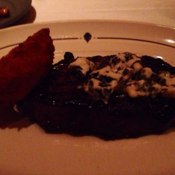 Jeffrey's - 21 day dry aged USDA PRIME Wagyu (Texas raised) Ribeye with Roquefort & big onion ring - American Near Me - Austin, Texas Jeffrey's - 21 day dry aged USDA PRIME Wagyu (Texas raised) Ribeye with Roquefort & big onion ring - American Near Me - Austin, Texas