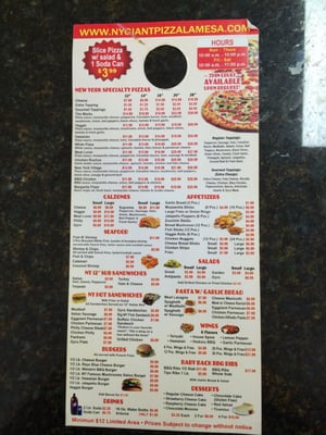 Menu photo 6 New York Giant Pizza La Mesa, CA Menu photo 6 New York Giant Pizza La Mesa, CA
