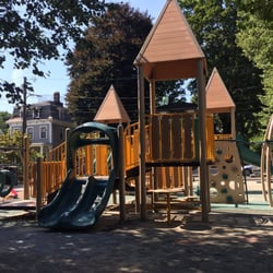 Brewer/Burroughs Tot Lot - The awesome play structures! Sides for kids both big and small.