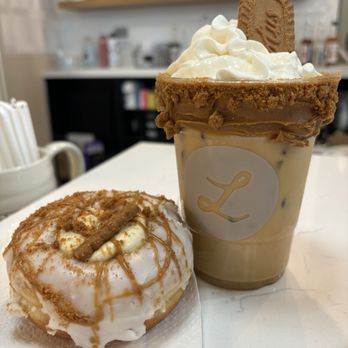 Lottie's Cafe - Biscoff cheesecake donut and latte - Breakfast & Brunch Near Me - Charlotte, North Carolina Lottie's Cafe - Biscoff cheesecake donut and latte - Breakfast & Brunch Near Me - Charlotte, North Carolina