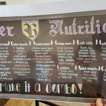 Raider Nutrition - a menu on a blackboard - Juice Bars & Smoothies Near Me - Reynoldsburg, Ohio Raider Nutrition - a menu on a blackboard - Juice Bars & Smoothies Near Me - Reynoldsburg, Ohio