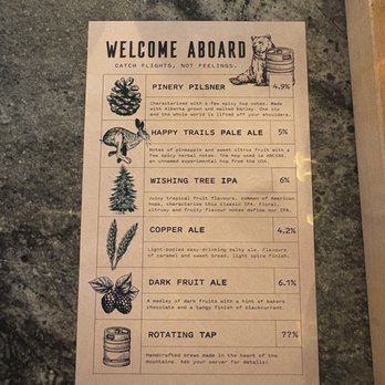 Three Bears Brewery and Restaurant - Beer tasting menu - Brewpubs Near Me - Banff, Alberta