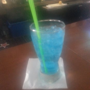 Casey's Corner - a blue drink with a green straw - Dive Bars Near Me - Chicago, Illinois
