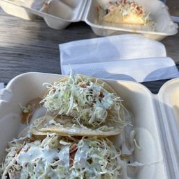 We had the grilled and blackened fish tacos