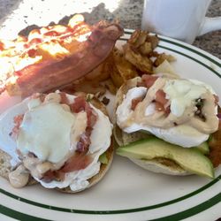 Joey B's Restaurant - Huevos Rancheros with a side of bacon