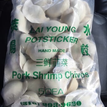 Lai Young - Pork, shrimp, chives dumplings ($16 for 50) - Chinese Near Me - Hayward, California Lai Young - Pork, shrimp, chives dumplings ($16 for 50) - Chinese Near Me - Hayward, California