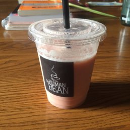 Strawberry peach smoothie!