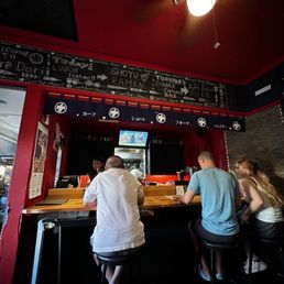 Bar in back.