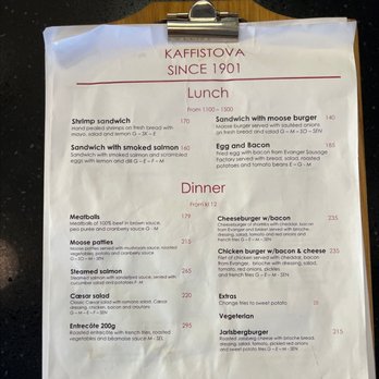 Kaffistova - Menu! - Traditional Norwegian Near Me - Oslo, 03 Kaffistova - Menu! - Traditional Norwegian Near Me - Oslo, 03