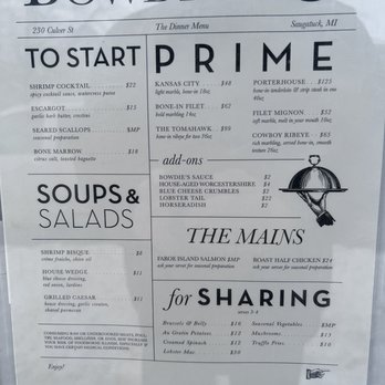 Bowdie's Chophouse - Saugatuck - Menu - Steakhouses Near Me - Saugatuck, Michigan
