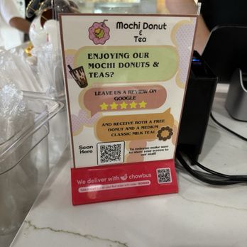 Mochi Donut & Tea - Do a Google review, get a free drink and mochi donut - Bubble Tea Near Me - Virginia Beach, Virginia
